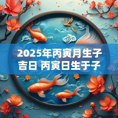 2025年丙寅月生子吉日 丙寅日生于子月
