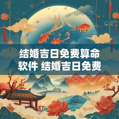 结婚吉日免费算命软件 结婚吉日免费测算平台