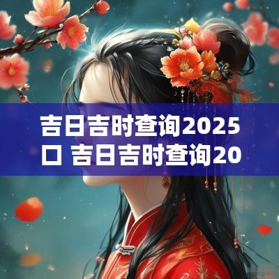 吉日吉时查询2025口 吉日吉时查询2025
