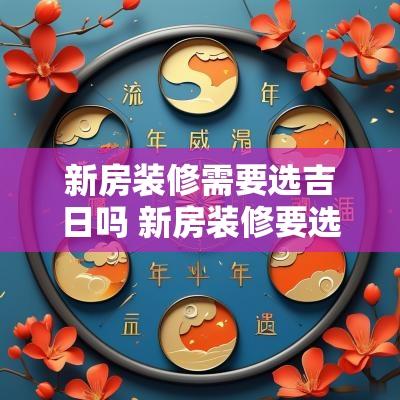 新房装修需要选吉日吗 新房装修要选日子开工吗