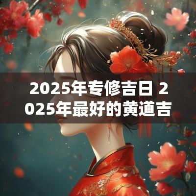 2025年专修吉日 2025年最好的黄道吉日
