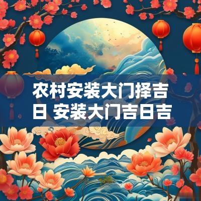 农村安装大门择吉日 安装大门吉日吉时