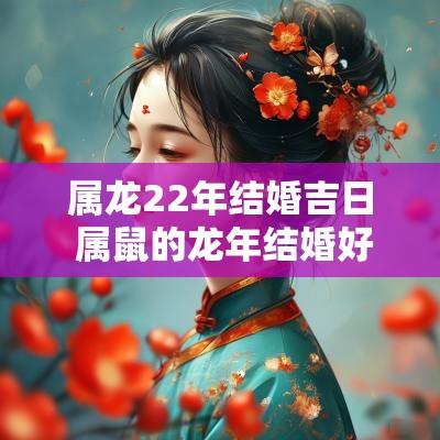 属龙22年结婚吉日 属鼠的马年结婚好吗2026