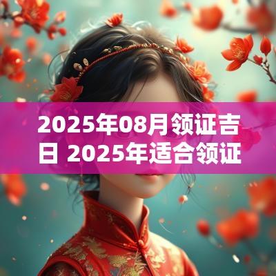 2025年08月领证吉日 2025年适合领证的日子一览表
