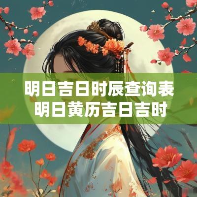 明日吉日时辰查询表 明日黄历吉日吉时查询