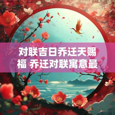 对联吉日乔迁天赐福 乔迁对联寓意最好的有哪些