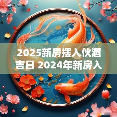 2025新房摆入伙酒吉日 2025年新房入伙好不好
