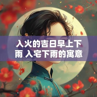 入火的吉日早上下雨 入宅下雨的寓意