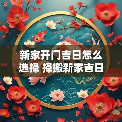 新家开门吉日怎么选择 择搬新家吉日