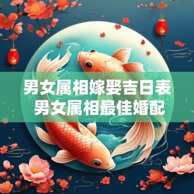 男女属相嫁娶吉日表 男女属相最佳婚配表