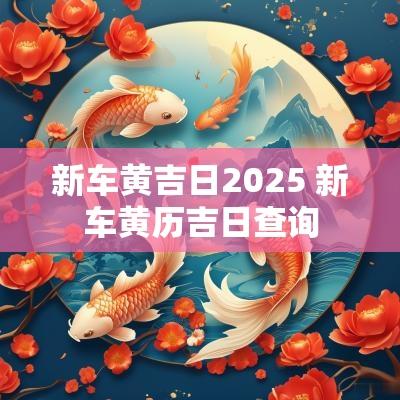 新车黄吉日2025 新车黄历吉日查询