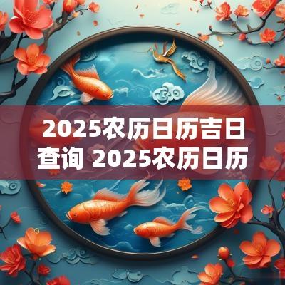 2025农历日历吉日查询 2025农历日历