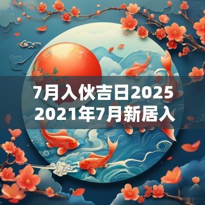 7月入伙吉日2025 2025年7月新居入伙好日子