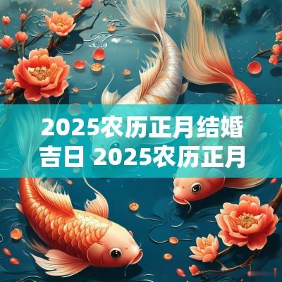 2025农历正月结婚吉日 2025农历正月结婚吉日查询表