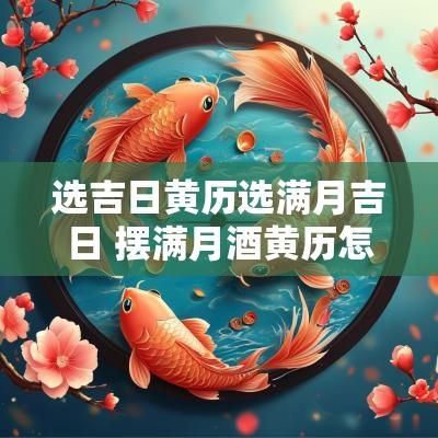 选吉日黄历选满月吉日 摆满月酒黄历怎么选吉日