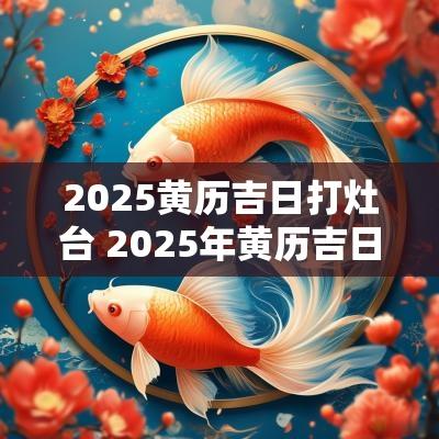2025黄历吉日打灶台 2025年黄历吉日