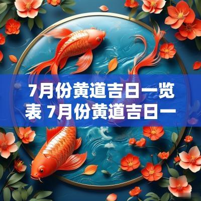 7月份黄道吉日一览表 7月份黄道吉日一览表2025结婚
