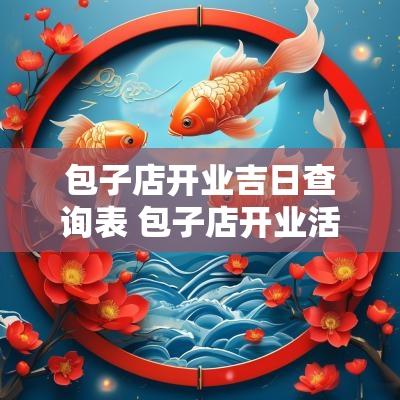 包子店开业吉日查询表 包子店开业活动怎么做