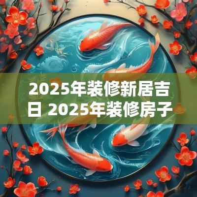 2025年装修新居吉日 2025年装修房子图片