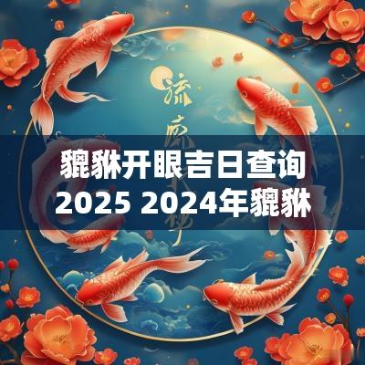 貔貅开眼吉日查询2025 2025年貔貅开光吉日时辰表