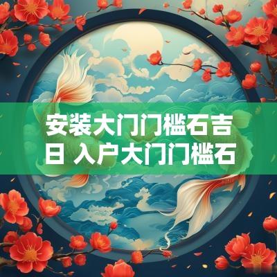 安装大门门槛石吉日 入户大门门槛石装修效果图