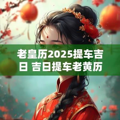 老皇历2025提车吉日 吉日提车老黄历查询
