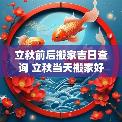 立秋前后搬家吉日查询 立秋当天搬家好吗