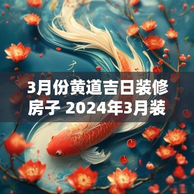 3月份黄道吉日装修房子 2025年3月装修黄道吉日有哪几天