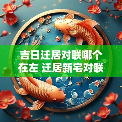 吉日迁居对联哪个在左 迁居新宅对联