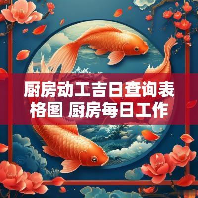 厨房动工吉日查询表格图 厨房每日工作流程表