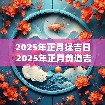 2025年正月择吉日 2025年正月黄道吉日有哪些