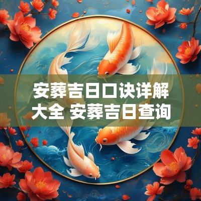 安葬吉日口诀详解大全 安葬吉日查询2025