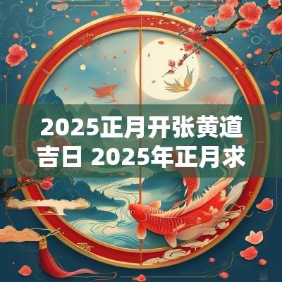 2025正月开张黄道吉日 2025年正月求财开市吉日