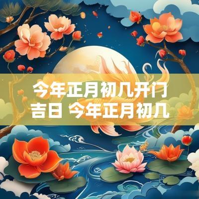 今年正月初几开门吉日 今年正月初几开门吉日查询