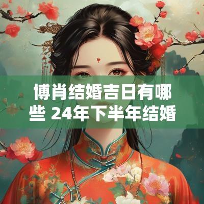 博肖结婚吉日有哪些 24年下半年结婚吉日有哪些