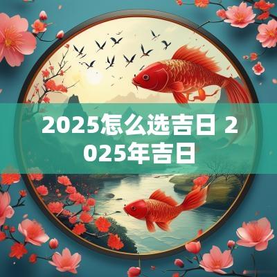 2025怎么选吉日 2025年吉日