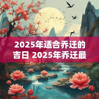 2025年适合乔迁的吉日 2025年乔迁最吉利的日子