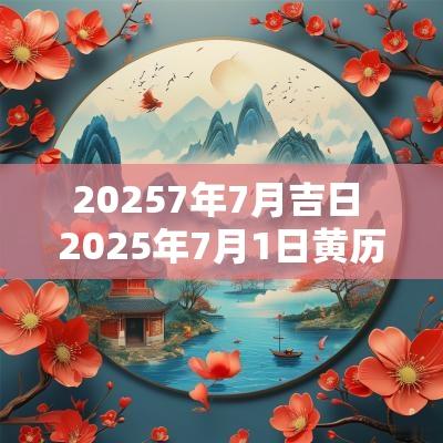 20257年7月吉日 2025年7月1日黄历