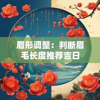 眉形调整：判断眉毛长度推荐吉日