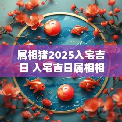 属相猪2025入宅吉日 入宅吉日属相相冲怎么办