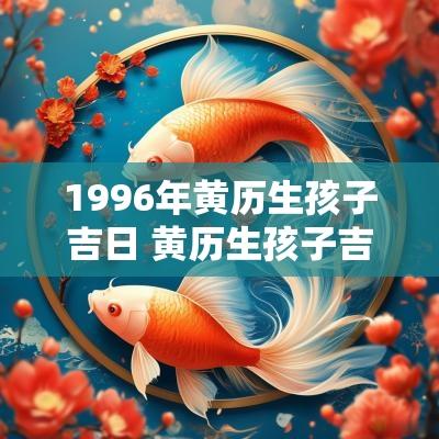 1996年黄历生孩子吉日 黄历生孩子吉日