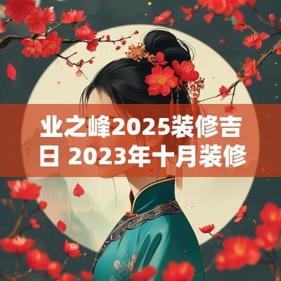 业之峰2025装修吉日 2025年十月装修开工黄道吉日查询