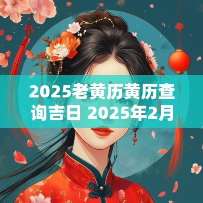 2025老黄历黄历查询吉日 2025年2月3日黄道吉日查询老黄历