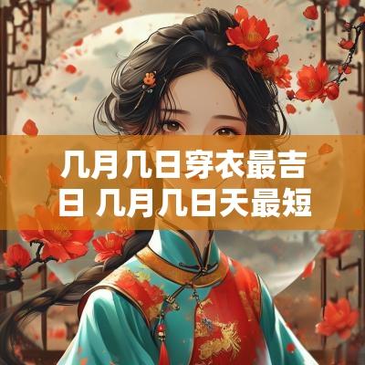几月几日穿衣最吉日 几月几日天最短