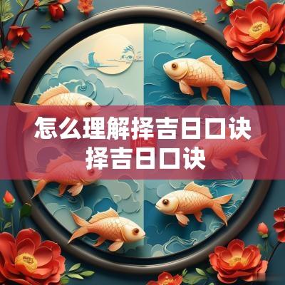 怎么理解择吉日口诀 择吉日口诀