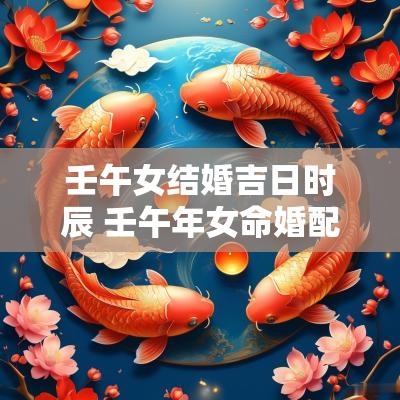 壬午女结婚吉日时辰 壬午年女命婚配