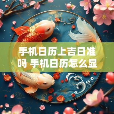 手机日历上吉日准吗 手机日历怎么显示黄道吉日