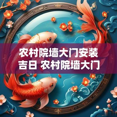 农村院墙大门安装吉日 农村院墙大门门楼效果图