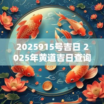 2025915号吉日 2025年黄道吉日查询