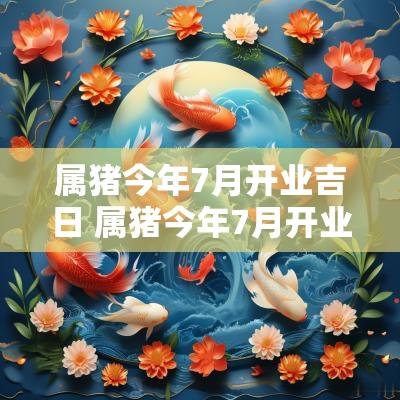 属猪今年7月开业吉日 属猪今年7月开业吉日是哪几天